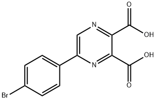 5-(4-Bromo-phenyl)-pyrazine-2,3-dicarboxylic acid 구조식 이미지