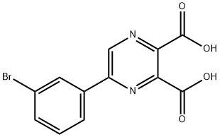 5-(3-Bromo-phenyl)-pyrazine-2,3-dicarboxylic acid 구조식 이미지