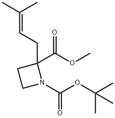 1-tert-butyl 2-Methyl 2-(3-Methylbut-2-enyl)azetidine-1,2-dicarboxylate 구조식 이미지