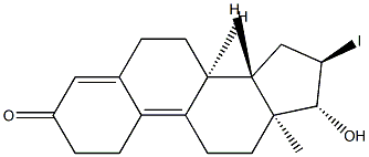 delta(9)-16-iodo-19-nortestosterone Structure