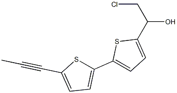 2-Chloro-1-(5'-(prop-1-ynyl)-2,2'-bithiophen-5-yl)ethanol 구조식 이미지