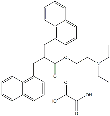 1-Naphthalenepropanoic acid, alpha-(1-naphthalenylmethyl)-, 2-(diethylamino)ethyl ester, ethanedioate (1:1) Structure