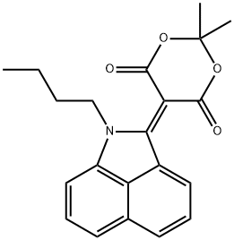 5-(1-Butylbenz[cd]indol-2(1H)-ylidene)-2,2-dimethyl-1,3-dioxane-4,6-dione 구조식 이미지