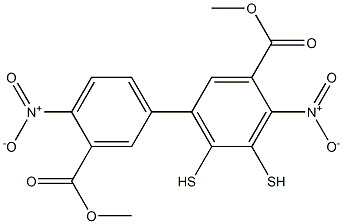 Benzoic acid, 3,3'-dithiobis[6-nitro-, diMethyl ester Structure