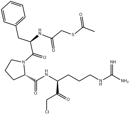 N(alpha)-((acetylthio)acetyl)-phenylalanyl-prolyl-arginine chloromethyl ketone Structure