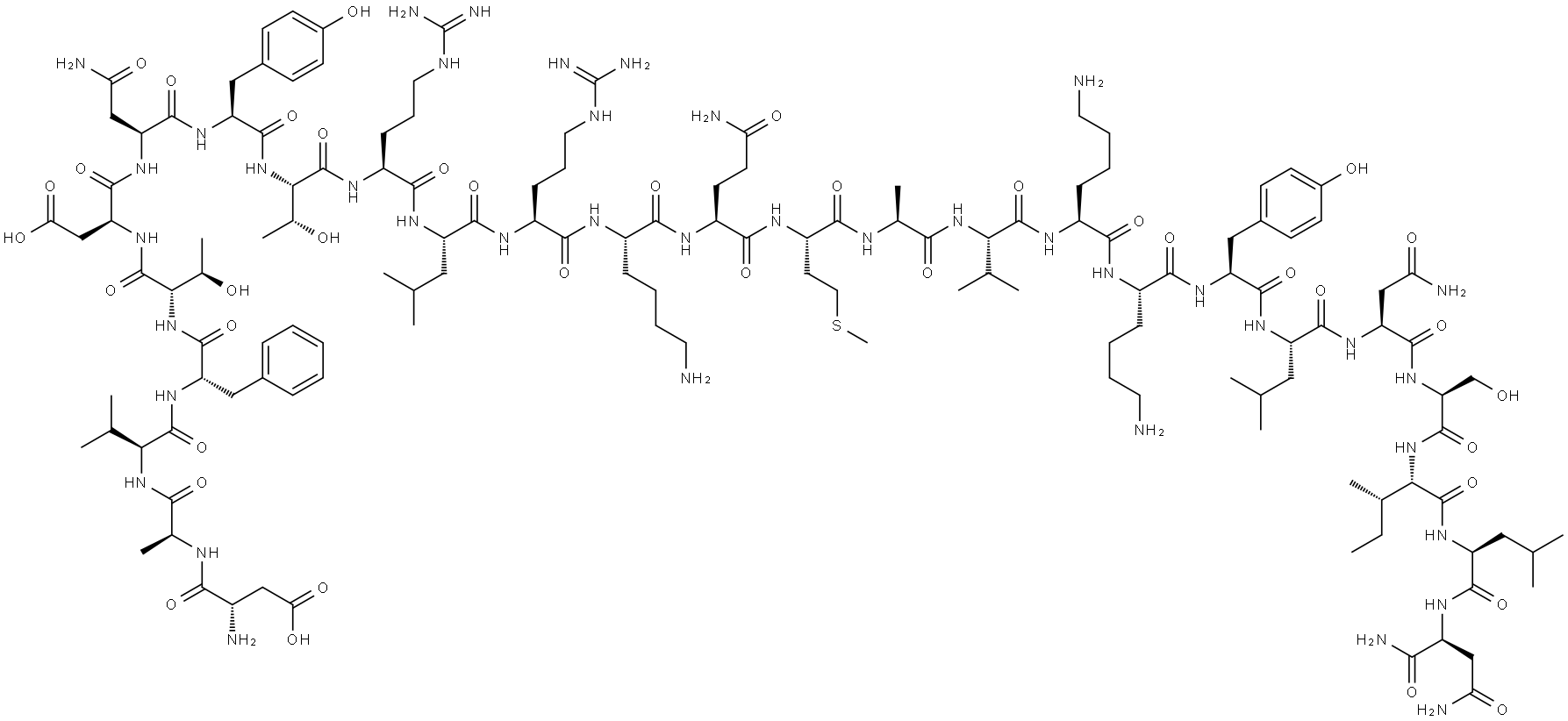 VIP (3-28) (HUMAN, BOVINE, PORCINE, RAT) Structure