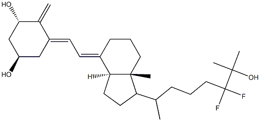 24,24-difluoro-24-homo-1,25-dihydroxyvitamin D3 Structure