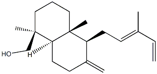 (1S,8aα)-Decahydro-1,4aβ-dimethyl-6-methylene-5β-(3-methyl-2,4-pentadienyl)-1β-naphthalenemethanol 구조식 이미지