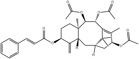 9alpha,10beta,13alpha-Triacetoxy-5alpha-cinnamoyloxytaxa-4(20),11-diene 구조식 이미지