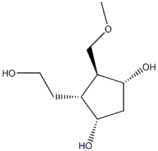 1,3-Cyclopentanediol,4-(2-hydroxyethyl)-5-(methoxymethyl)-,[1R-(1-alpha-,3-alpha-,4-alpha-,5-bta-)]-(9CI) Structure