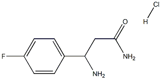 Benzenepropanamide, .beta.-amino-4-fluoro-, hydrochloride (1:1) Structure