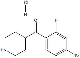 (4-BroMo-2-플루오로페닐)(피페리딘-4-일)메탄온염산염 구조식 이미지