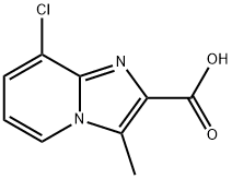 8-클로로-3-메틸이미다조[1,2-a]피리딘-2-카르복실산 구조식 이미지