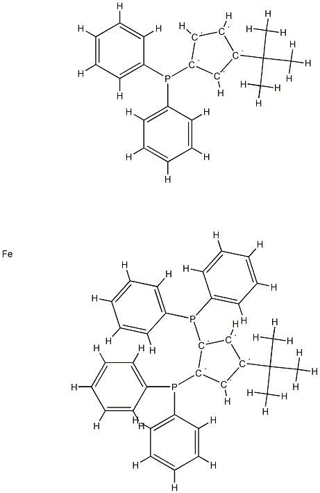 1',4-Bis(t-butyl)-1,2,3'-tris(diphenylphosphino)ferrocene, 98% HiersoPHOS-2 Structure