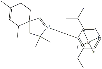 2-[2,6-Bis(1-Methylethyl)phenyl]-3,3,6,8-tetraMethyl-2-azoniaspiro[4.5]dec -1,7-diene tetrafluoroborate Trivertal-CAAC Structure