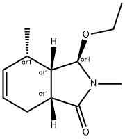 1H-Isoindol-1-one,3-ethoxy-2,3,3a,4,7,7a-hexahydro-2,4-dimethyl-,(3alpha,3aalpha,4bta,7aalpha)-(9CI) Structure