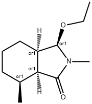 1H-Isoindol-1-one,3-ethoxyoctahydro-2,7-dimethyl-,(3alpha,3abta,7alpha,7abta)-(9CI) Structure