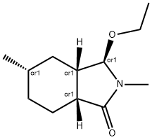 1H-Isoindol-1-one,3-ethoxyoctahydro-2,5-dimethyl-,(3alpha,3aalpha,5bta,7aalpha)-(9CI) Structure