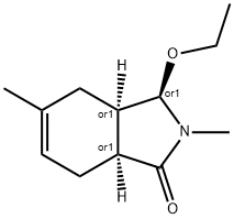 1H-Isoindol-1-one,3-ethoxy-2,3,3a,4,7,7a-hexahydro-2,5-dimethyl-,(3alpha,3abta,7abta)-(9CI) Structure