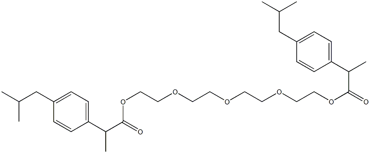 Tetraethyleneglycol Bisibuprofen Ester Structure