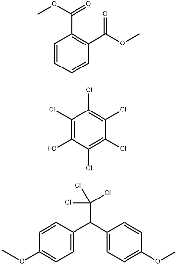 펜타클로로페놀및1,1'-(2,2,2-트리클로로에틸리덴)비스(4-메톡시벤젠)이함유된디메틸프탈레이트 구조식 이미지