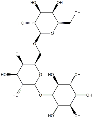 D-chiro-Inositol, O-.alpha.-D-galactopyranosyl-(16)-O-.alpha.-D-galactopyranosyl-(12)- 구조식 이미지