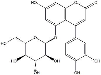 5-Glucopyranosyloxy-3′,4′,7-trihydroxyneoflavone Structure