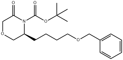 (S)-5-(4-(벤질옥시)부틸)모르폴린-3-온 구조식 이미지