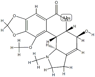 5α-Hydroxy-11-methoxy-1-methyl-9,10-(methylenebisoxy)lycorenan-7-one 구조식 이미지