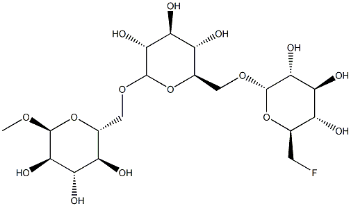 메틸-6"-데옥시-6'-플루오로이소말토시드삼당류 구조식 이미지