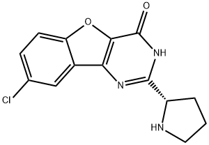 Benzofuro[3,2-d]pyriMidin-4(3H)-one, 8-chloro-2-(2S)-2-pyrrolidinyl- 구조식 이미지