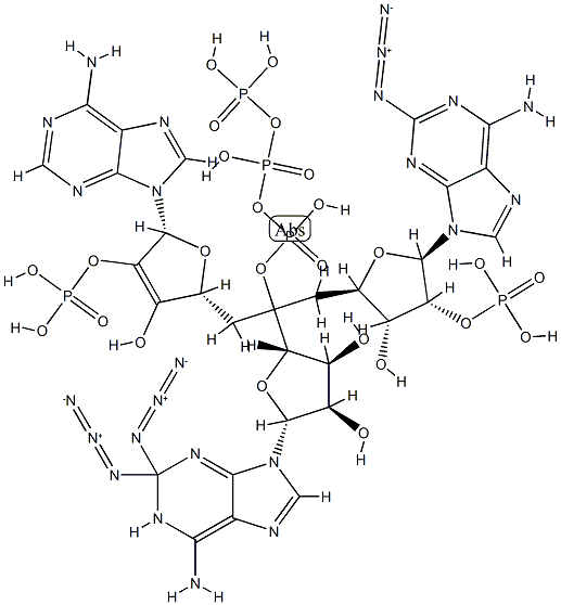 5'-O-triphosphoryl-2-azidoadenylyl-(2'-5')-2-azidoadenylyl-(2'-5')-2-azidoadenosine 구조식 이미지