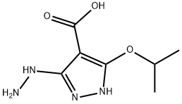 1H-Pyrazole-4-carboxylicacid,3-hydrazino-5-(1-methylethoxy)-(9CI) Structure