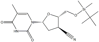 Thymidine,3'-cyano-3'-deoxy-5'-O-[(1,1-dimethylethyl)dimethylsilyl]- (9CI) 구조식 이미지
