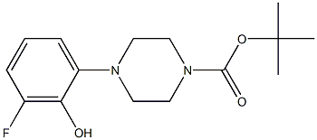 2-(4-Boc-piperazino-1-yl)-6-fluorophenol 구조식 이미지