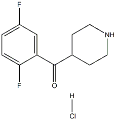4-[(2,5-difluorophenyl)carbonyl]piperidine hydrochloride Structure