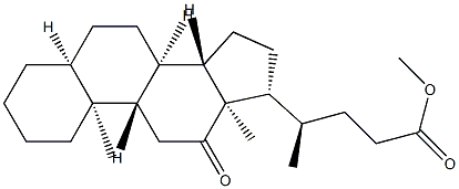 12-옥소-5β-콜란-24-오산메틸에스테르 구조식 이미지