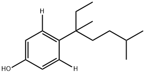 3,6,3-Nonylphenol-d2,  363-NP-D2,  4-(1-Ethyl-1,4-dimethylpentyl)phenol-3,5-d2 Structure