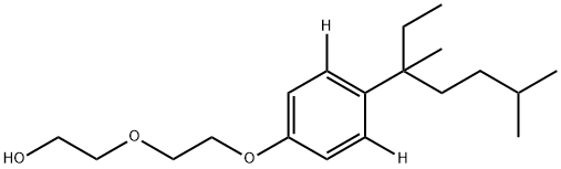 363-NP2EO-D2,  2-{2-[4-(3,6-Dimethyl-3-heptyl)phenoxy-3,5-d2]ethoxy}ethanol,  2-{2-[4-(1-Ethyl-1,4-dimethylpentyl)phenoxy-3,5-d2]ethoxy}ethanol,  3,6,3-Nonylphenol  diethoxylate-d2  (ring-3,5-d2) Structure