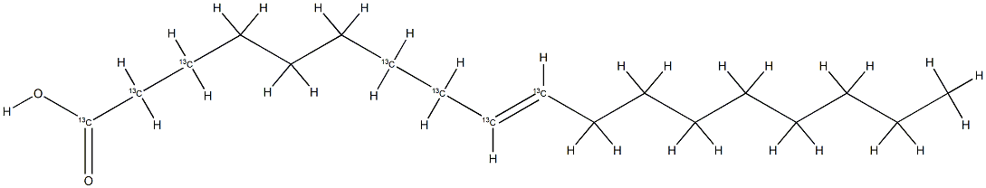 Oleic  acid-1,2,3,7,8,9,10-13C7 Structure