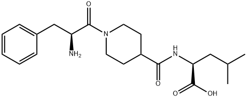 (S)-2-(1-((S)-2-amino-3-phenylpropanoyl)piperidine-4-carboxamido)-4-methylpentanoic acid Structure