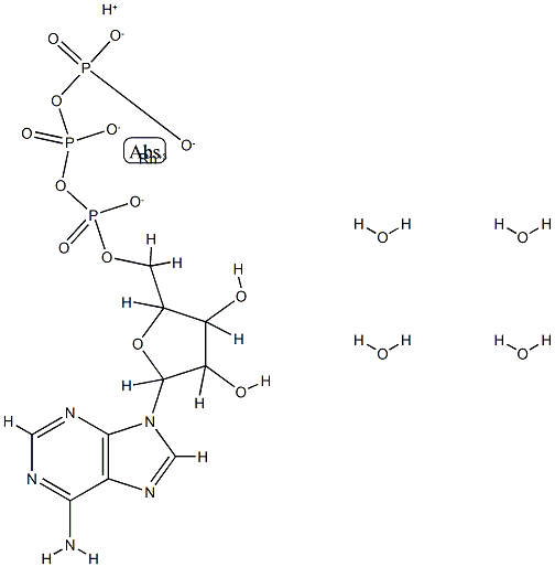 bidentate tetraaquarhodium adenosine 5'-triphosphate complex Structure