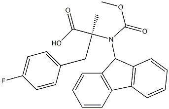 Fmoc-α-methyl-L-4-Fluorophenylalanine 구조식 이미지
