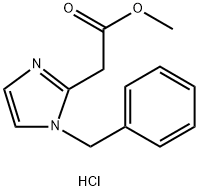 (1-Benzyl-1H-imidazol-2-yl)-acetic acidmethylester hydrochloride 구조식 이미지