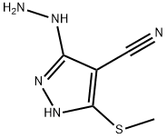 5-hydrazinyl-3-methylthio-4-cyano –1H pyrazole Structure