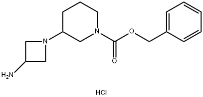 (1-N-CBZ-PIPERIDIN-3-YL-AZETIDIN-3-YL)-AMINE-2HCl 구조식 이미지