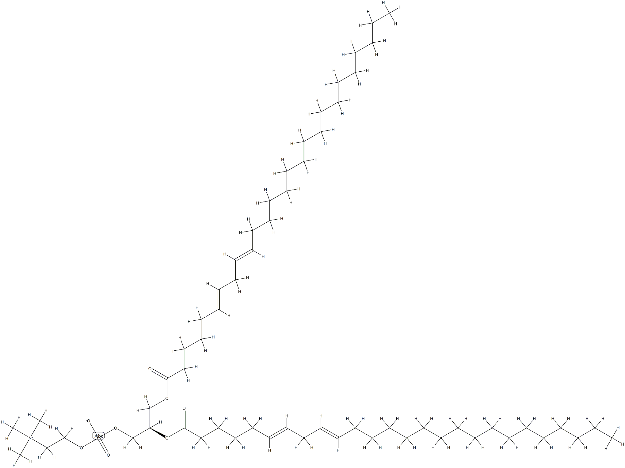 1,2-di-6,9-hexacosadienoylphosphatidylcholine Structure