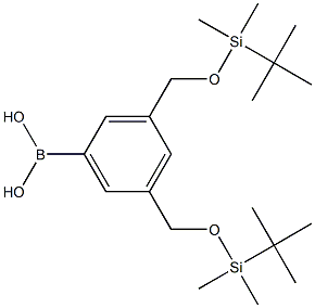 3,5-bis((tert-butyldimethylsilyloxy)methyl)benzeneboronic acid 구조식 이미지