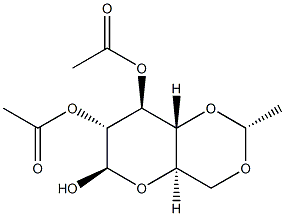 2,3-DI-O-아세틸-4,6-O-에틸렌-SS-D-글루코피라노스 구조식 이미지