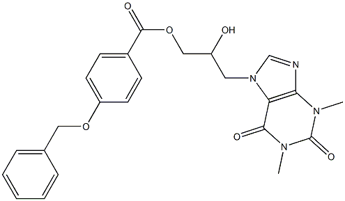 diprophyllinyl-4-benzyloxybenzoate Structure